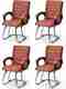 KITHANIA Office study Chair Executive Visitor Study with arm Rest Steel Frame Leather Office Visitor Chair (Black, Optional Installation Available) - Image 2