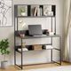 Flipkart Perfect Homes Multipurpose Portable Study Desk with Hutch Storage & Shelves for Home Office Engineered Wood Study Table (Free Standing, Finish Color - White, DIY(Do-It-Yourself)) - Image 4