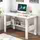 Flipkart Perfect Homes Multipurpose Portable Study Desk with Hutch Storage & Shelves for Home Office Engineered Wood Study Table (Free Standing, Finish Color - White, DIY(Do-It-Yourself)) - Image 2