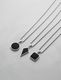 Celestique Classic Dog Tag Stainless Steel Necklace Black Onyx - Image 4