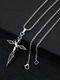 AJPAYONRA Dragon Cross Necklace 24 inch Silver - Image 4