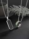 GanPatique Men Bar Pendant Rhodium Stainless Steel Locket Set - Image 3