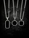 Celestique Classic Dog Tag Stainless Steel Necklace Black Onyx - Image 3