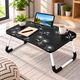 HOMIBOSS Black Steel Frame Portable Laptop Table - Image 4