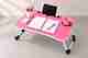 HOMIBOSS Black Steel Frame Portable Laptop Table - Image 2