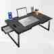 ELV DIRECT Multipurpose Adjustable Height Table with Wheels, Black - Image 2