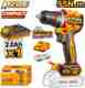 INGCO Compact Brushless Cordless Drill 55Nm, 13mm Metal Chuck, 2-Speed, with 1Pcs Battery, 1Pcs Charger, 47Pcs Accessories, CDLI205582 Cordless Drill (13 mm Chuck Size) - Image 2