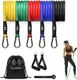 SLOVIC Exercise & Stretching Resistance Tube Set For Men & Women Workout Resistance Tube (Multicolor) - Image 3