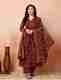 Pehnura Women Pure Cotton Embroidered & Printed Anarkali Kurta, Bottom & Dupatta Set - Image 2