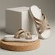 BERSACHE Women Clogs Sandal (Beige, 8) - Image 4
