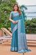 omkar fab Woven Banarasi Georgette Saree (Pink) - Image 3
