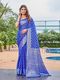 omkar fab Woven Banarasi Georgette Saree (Pink) - Image 4