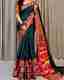 PRIYANSH CREATION Woven Bollywood Cotton Silk Saree (Green) - Image 2