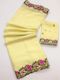 SILKORA Embroidered Bollywood Chiffon Saree (Beige) - Image 4