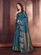 Shree Ganesh Woven, Floral Print, Paisley, Self Design Kanjivaram Cotton Silk Saree (Green) - Image 4