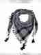 Assam Tradition Checkered Polycotton Scarf - Black & White - Image 2