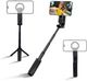 ONE7 Portable Selfie Stick Tripod with Bluetooth Remote, 360Â° Rotation Stand Bluetooth Selfie Stick (Black, Remote Included) - Image 4