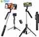 ONE7 Portable Selfie Stick Tripod with Bluetooth Remote, 360° Rotation Stand Bluetooth Selfie Stick (Black, Remote Included) - Image 2