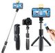 DIGITEK DTR-555 SS 5.57ft Foldable Tripod Selfie Stick for Smartphones & Cameras, 360° Rotation, 3-Leg Base, 2Kg Load, 10m Wireless Remote, 7 Section Bluetooth Selfie Stick (Black, Remote Included) - Image 4