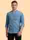 ZHAO Men Regular Fit Washed Mandarin Collar Casual Shirt - Image 2