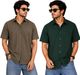 LEMZODIC Men Regular Fit Embroidered Lapel Collar Casual Shirt - Image 4