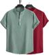 COMBRAIDED Men Regular Fit Self Design Spread Collar Casual Shirt (Pack of 2) - Image 3