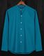 Voroxy Men Regular Fit Solid Mandarin Collar Casual Shirt - Image 3