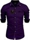 ZAMORDOZI Men Regular Fit Dyed/Ombre Button Down Collar Casual Shirt - Image 4