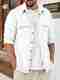 BJM ENTERPRISE Men Regular Fit Solid Curved Collar Casual Shirt - Image 2