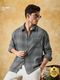 VASTRADO Men Regular Fit Checkered Cut Away Collar Casual Shirt - Image 4
