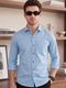 JCOSTA Men Regular Fit Solid Spread Collar Casual Shirt - Image 4