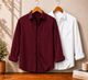 Zivarathreads Men Regular Fit Solid Spread Collar Casual Shirt - Image 4
