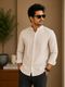 ISUEL FAB Men Regular Fit Striped Button Down Collar Casual Shirt - Image 3