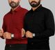 GLOREN Men Regular Fit Solid Spread Collar Formal Shirt (Pack of 2) - Image 3