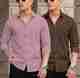 GLOREN Men Regular Fit Solid Spread Collar Casual Shirt (Pack of 2) - Image 2