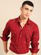 HERE&NOW Men Slim Fit Solid Spread Collar Casual Shirt - Image 3