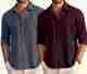 HOODLER Men Regular Fit Solid Spread Collar Casual Shirt - Image 2