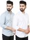 OLCHEESS Men Regular Fit Printed Curved Collar Casual Shirt - Image 4
