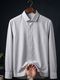 vdlooks Men Regular Fit Striped Spread Collar Casual Shirt - Image 3
