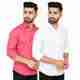 JCOSTA Men Regular Fit Solid Spread Collar Casual Shirt - Image 2