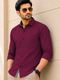 RAFSON Men Regular Fit Solid Spread Collar Formal Shirt - Image 4