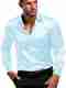 VezVoR Men Regular Fit Solid Spread Collar Party Shirt - Image 2