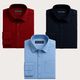 GLOREN Men Regular Fit Solid Spread Collar Formal Shirt (Pack of 2) - Image 4