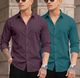 GLOREN Men Regular Fit Solid Spread Collar Casual Shirt (Pack of 2) - Image 4