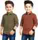 Jenori Fashion Boys Regular Fit Solid Spread Collar Casual Shirt - Image 2