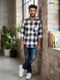 FUBAR Men Slim Fit Checkered Spread Collar Casual Shirt - Image 3
