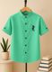 MYCHOICEMENSWEAR Boys Regular Fit Self Design Spread Collar Casual Shirt - Image 3
