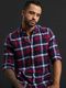tallwalker Men Regular Fit Checkered Spread Collar Casual Shirt - Image 3
