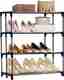 Jaya Store Plastic Shoe Stand (Black, 4 Shelves, DIY(Do-It-Yourself)) - Image 2