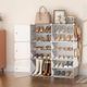 Jaya Store Plastic Shoe Stand (Black, 4 Shelves, DIY(Do-It-Yourself)) - Image 4